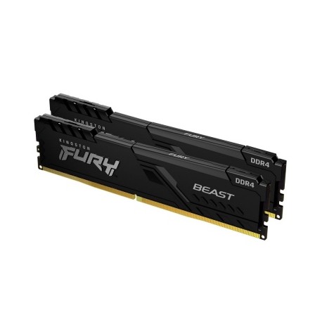 MEMORIAS RAM DDR4 16GB  2x8GB  2666Mhz KINGSTON FURY BLACK  KF426C16BBK2/16