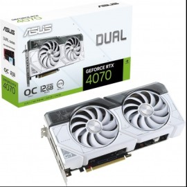 TARJETA DE VIDEO DUAL RTX 4070 OC EDITION 12GB GDDR6X WHITE ASUS DUAL-RTX4070-O12G-WHITE