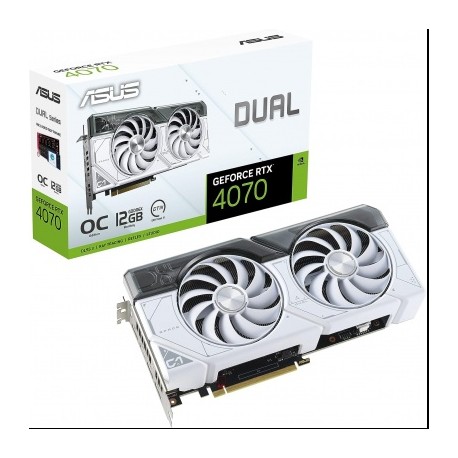 TARJETA DE VIDEO DUAL RTX 4070 OC EDITION 12GB GDDR6X WHITE ASUS DUAL-RTX4070-O12G-WHITE