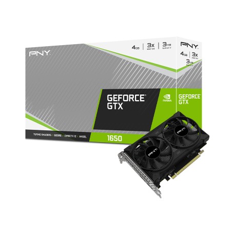 TARJETA DE VIDEO PNY GTX1650 4GB DUAL FAN DDR6 VCG16504D6DFPPB