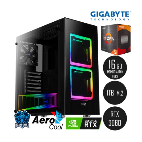 PC GAMER TOR, NVIDIA RTX3060 8GB, RYZEN 5-5600X, 16GB RAM, 1TB NVMe, WIFI