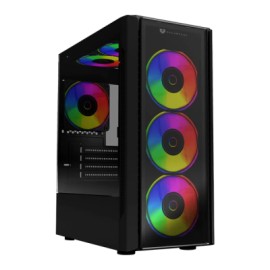 GABINETE MID TOWER DRAGONFLY II CRISTAL GM745S NEGRO BALAMRUSH BR-936057